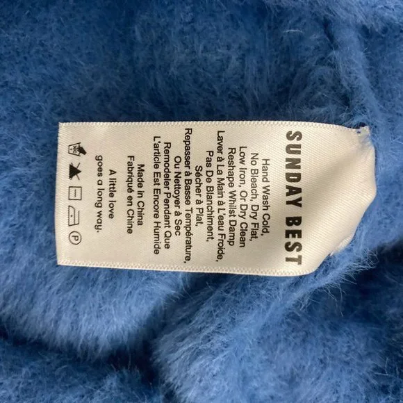 Aritzia Sunday Best Veruca Blue Chenille Sweater - XS - Picture 6 of 6